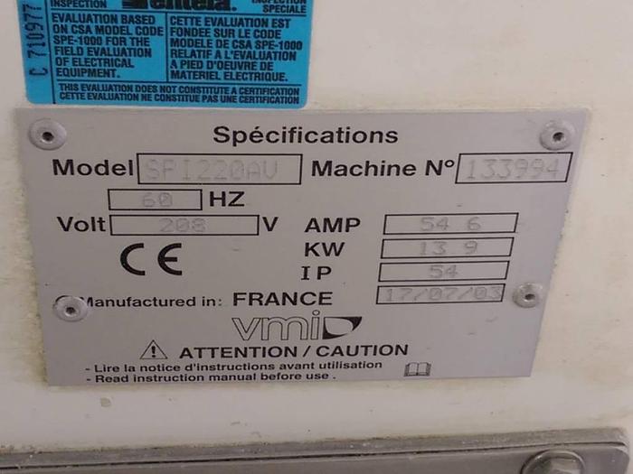 Used VMI 220 Spiral Mixer - 240 qt