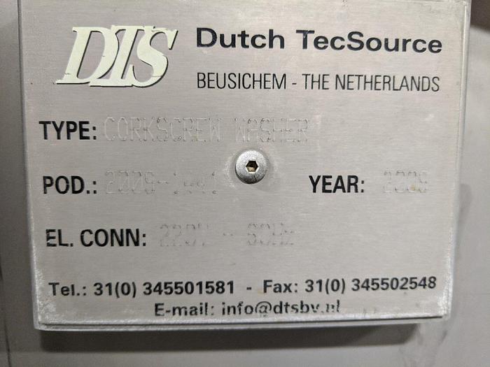 Used DTS Produce Corkscrew Washer