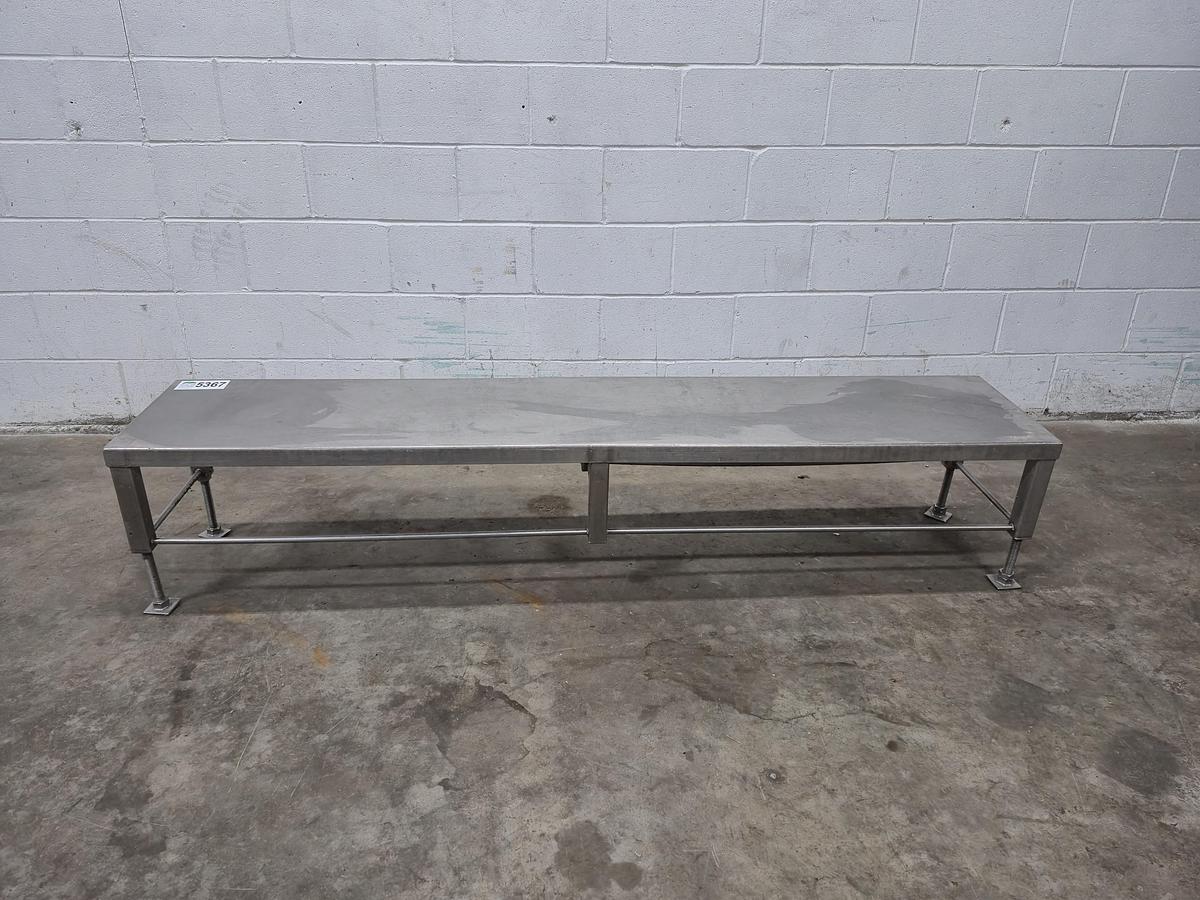 Used 72" Stainless Steel Cleanroom Gowning Bench & Utility Stand