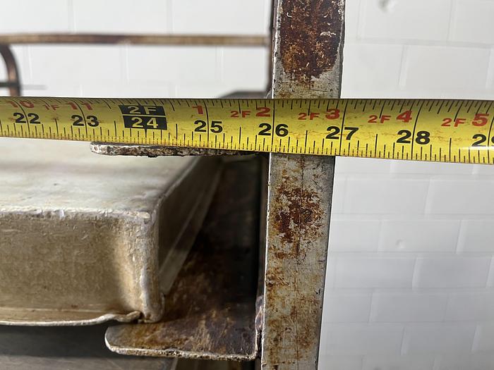 Used Roll-In Double Oven Rack with Pans