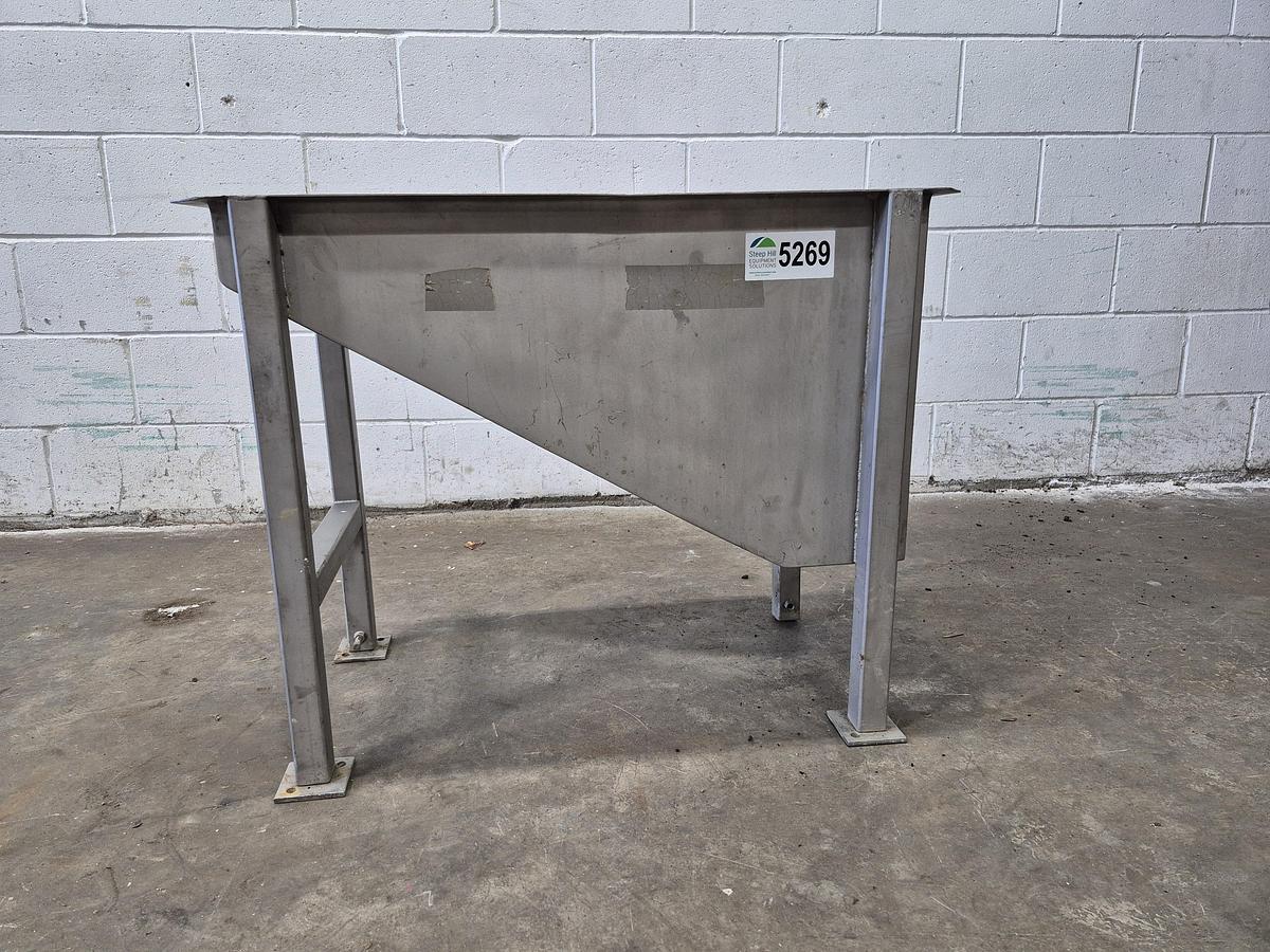 Used 22 Gallon Stainless Steel V-Bottom Trough Hopper