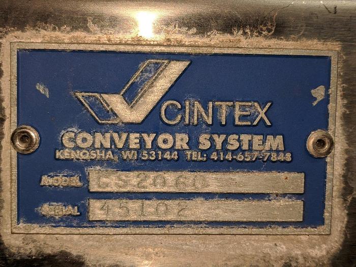 Used Cintex CS2060 Metal Detector Conveyor