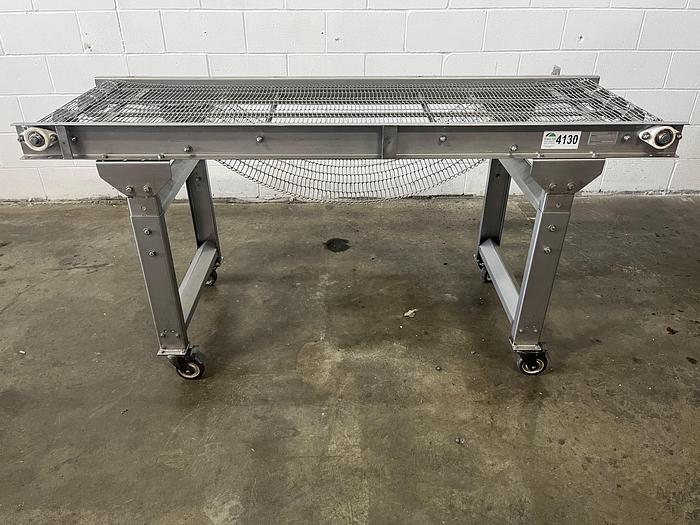 Used New Wave 6'L Wire Belt Conveyor