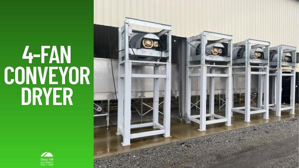 Used 4-Fan Conveyor Dryer