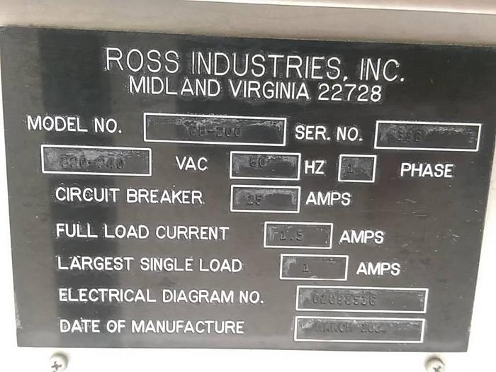Used Ross Ground Meat Food Portioner
