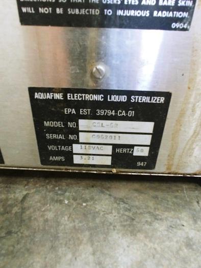 Used Aquafine CSL-6R Electronic Liquid Sterilizer