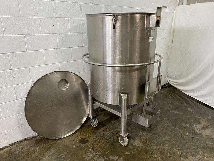 Used SS Lidded Cone-Bottom Tank