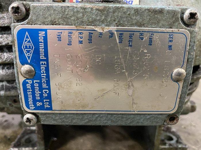 Used Normand 0.25 Hp DC Shunt Motor