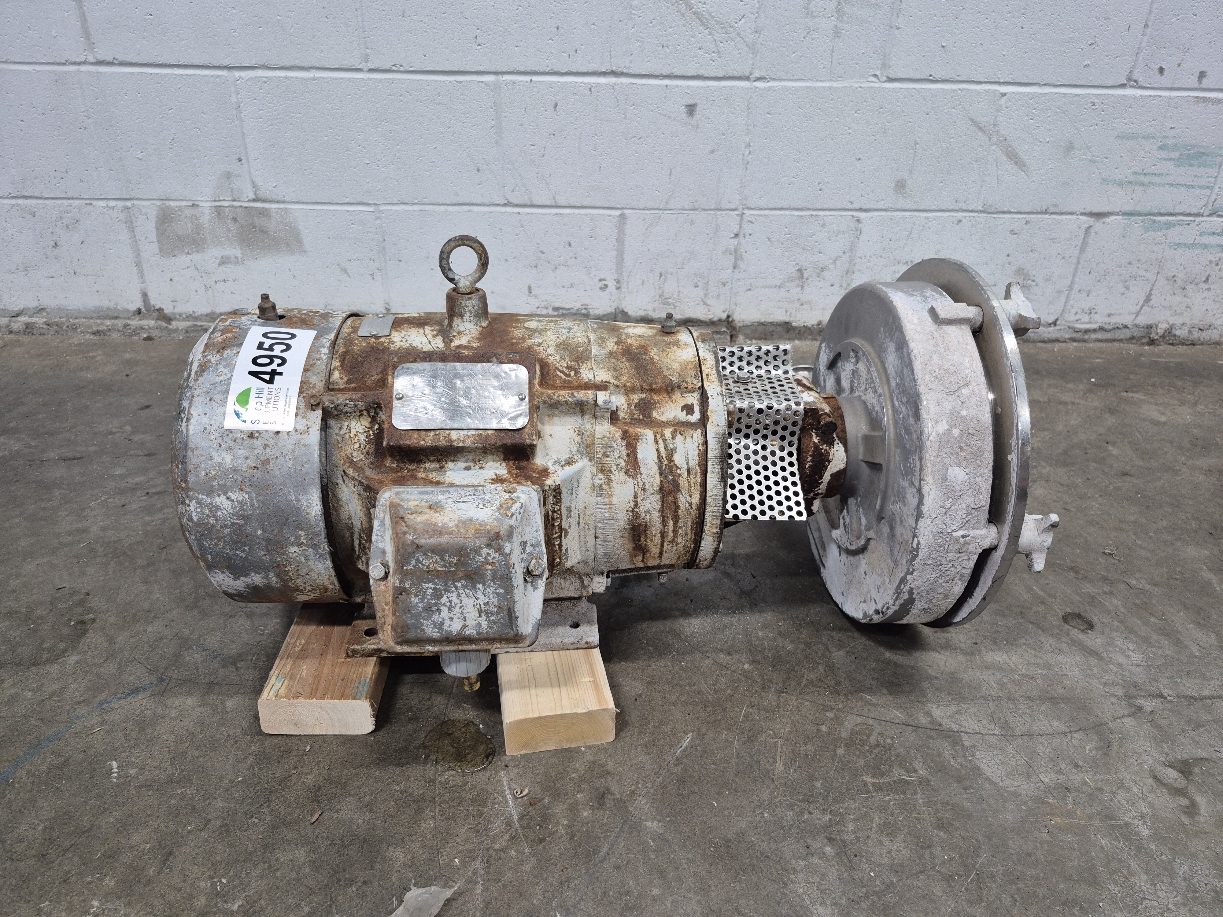 Used SS Centrifugal Pump with 10 HP Motor