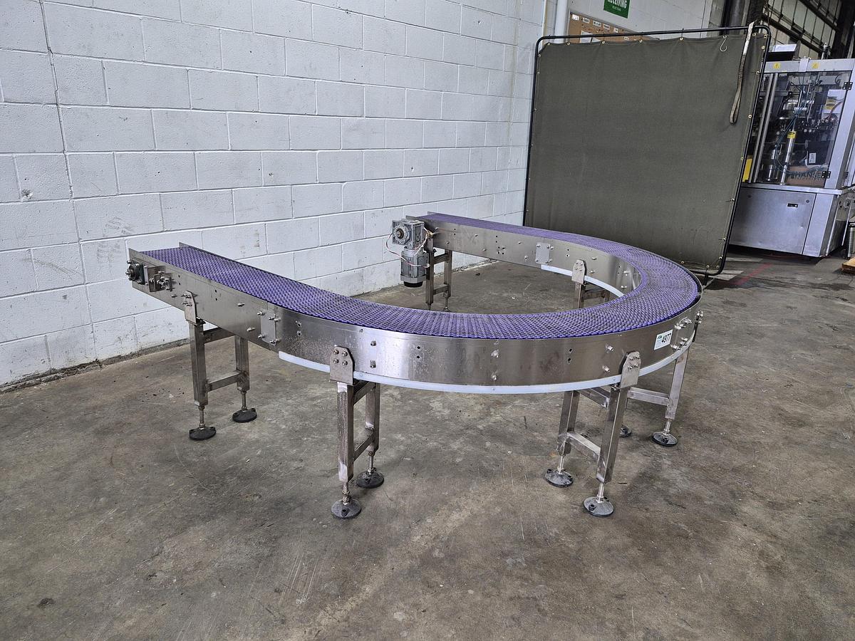 Used 180° Curved Conveyor Belt