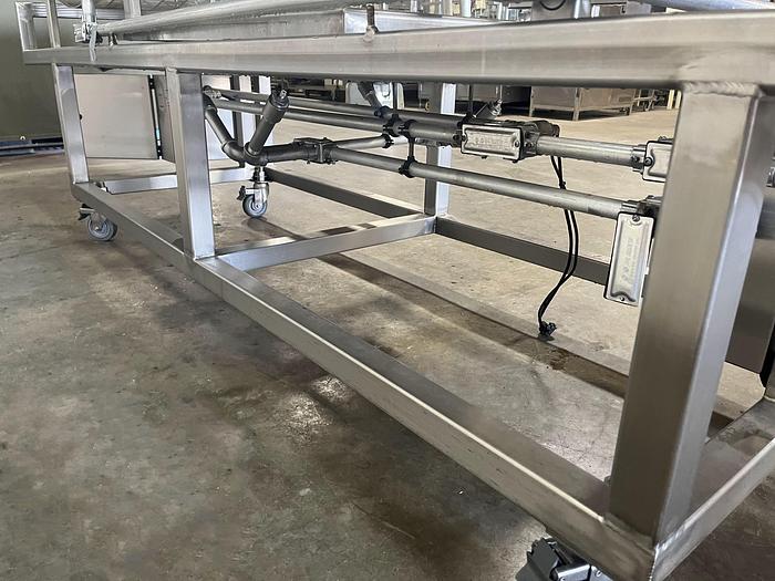 Used Three-Section Wire Conveyor with Rails