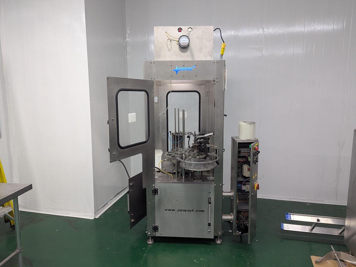 Used Jacopack Rotary Cup Filler & Sealer