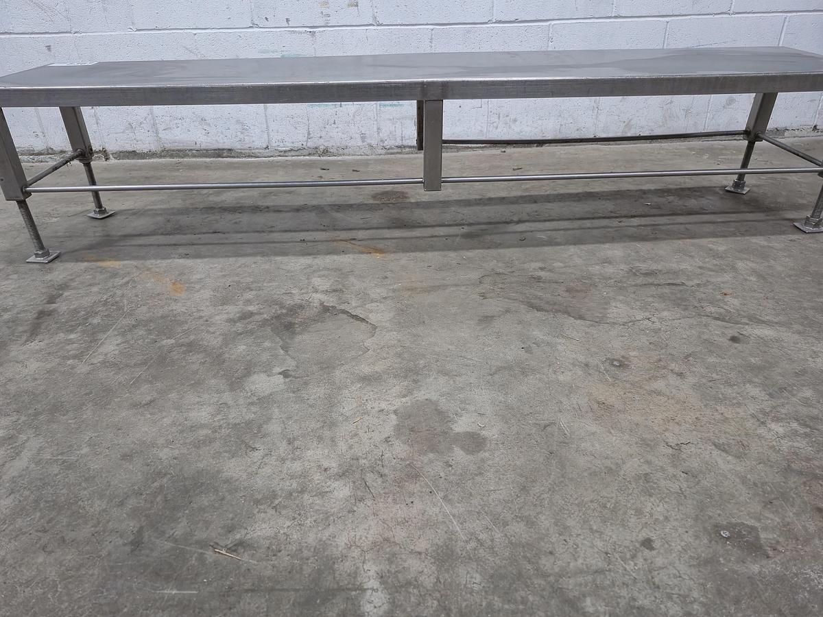 Used 72" Stainless Steel Cleanroom Gowning Bench & Utility Stand