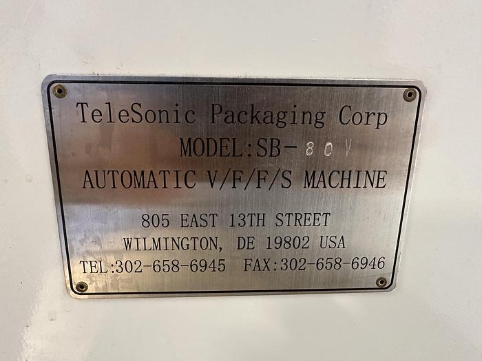 Used TeleSonic SB-80V VFFS Volumetric Filler
