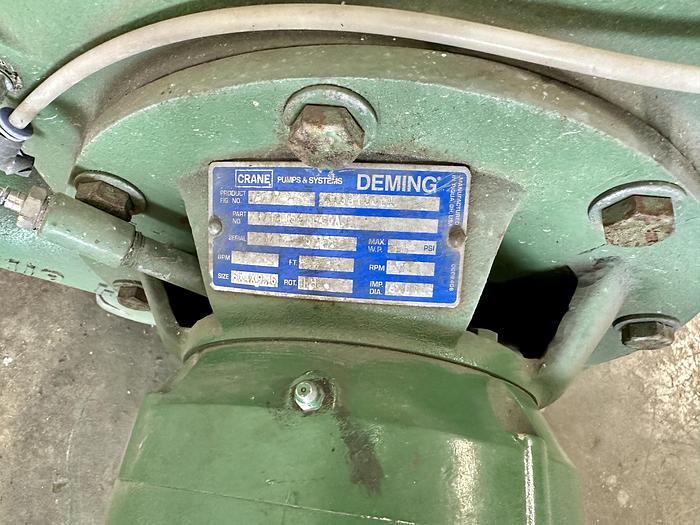 Used CRANE Deming Motor-Mount Centrifugal Pump