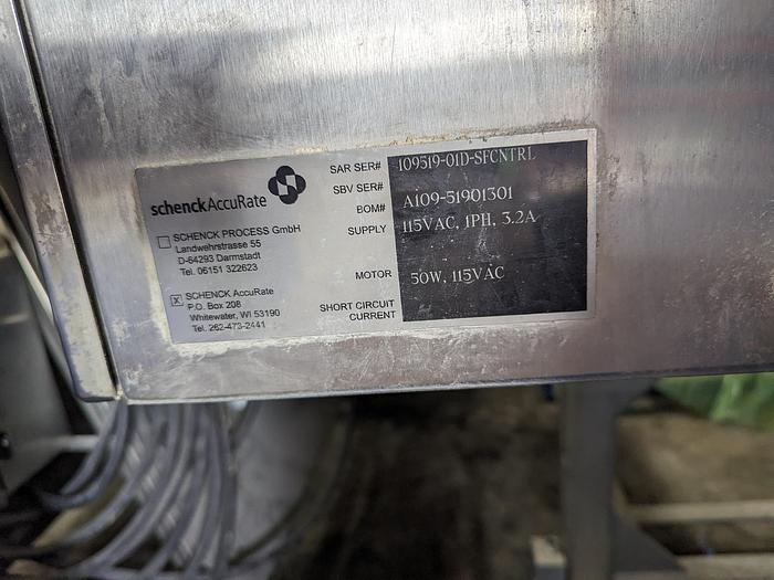 Used Schenk AccuRate Feeder Hopper