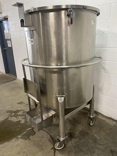 Used SS Cone-Bottom Tank with Lid