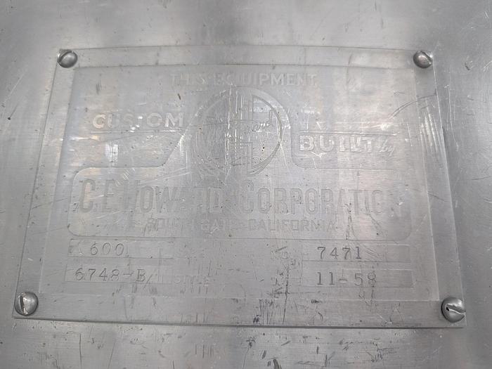 Used C.E. Howard 600 Gal. Processing Tank
