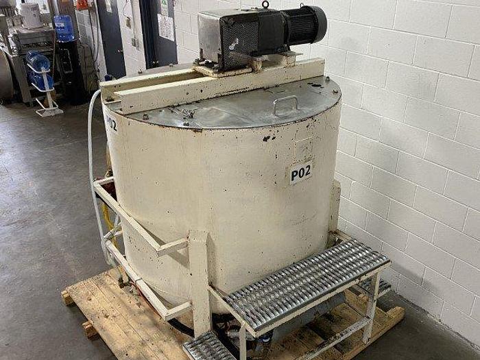 Used 350 Gallon Dish-Bottom Mixing Tank