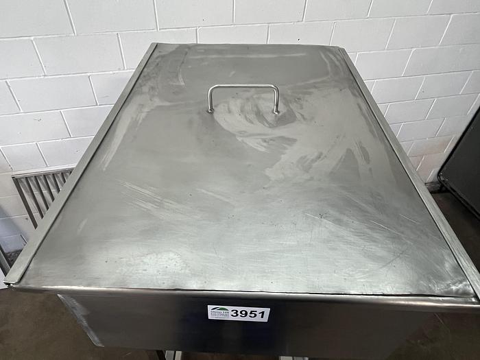 Used 9 CF Stainless Steel Hopper Tote