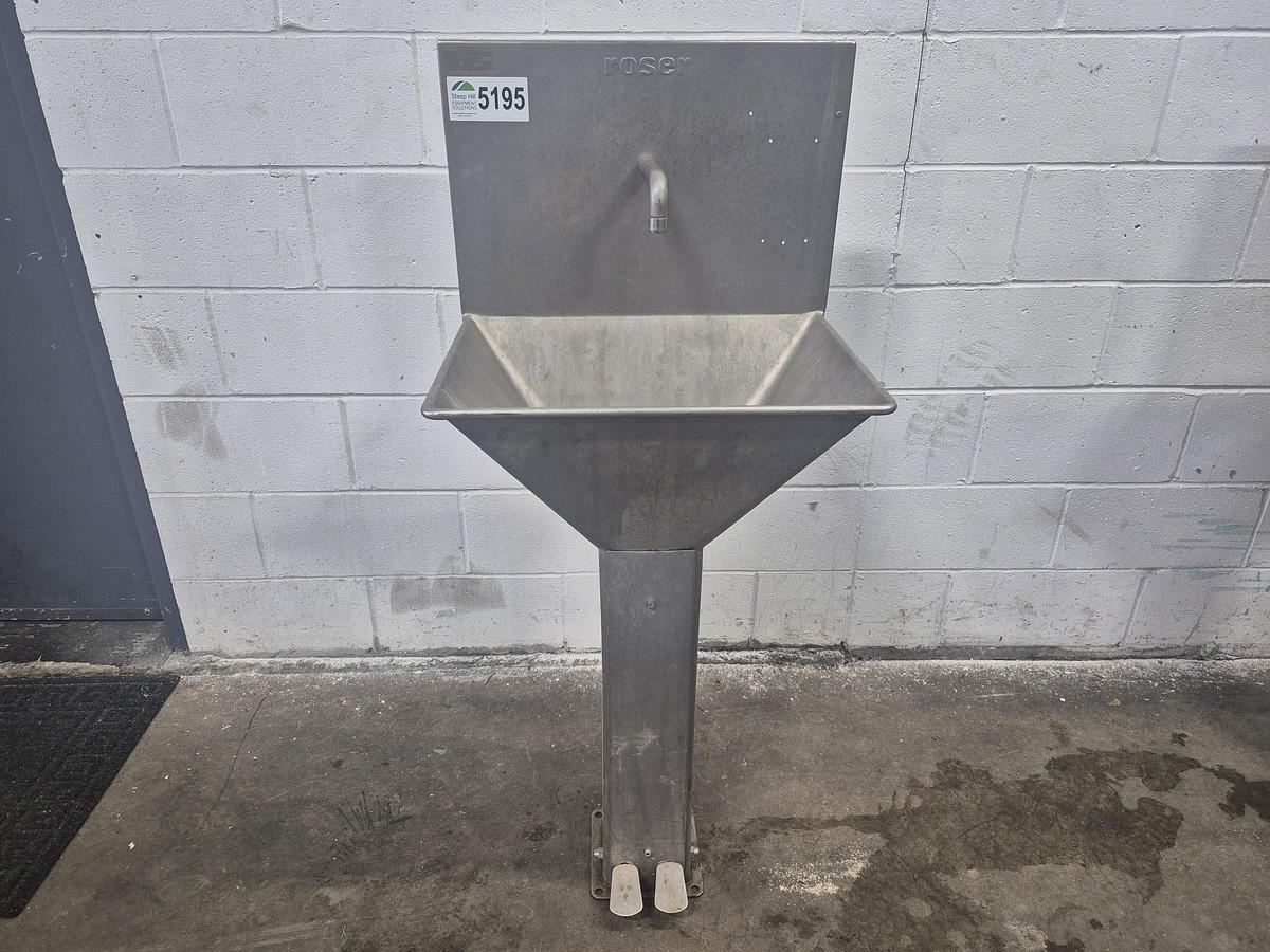 Used Roser SS Industrial Hand Wash Basin