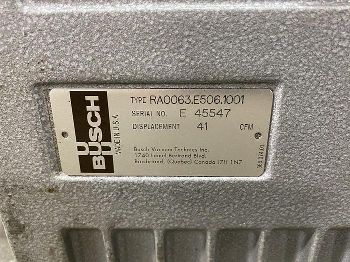 Used Busch Rotary Vane Vacuum Pump