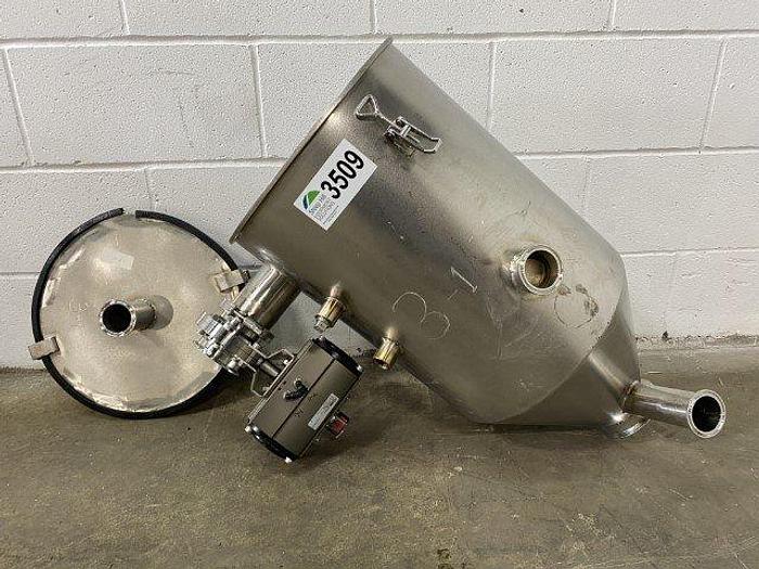 Used Lidded Hoppers With Butterfly Valves