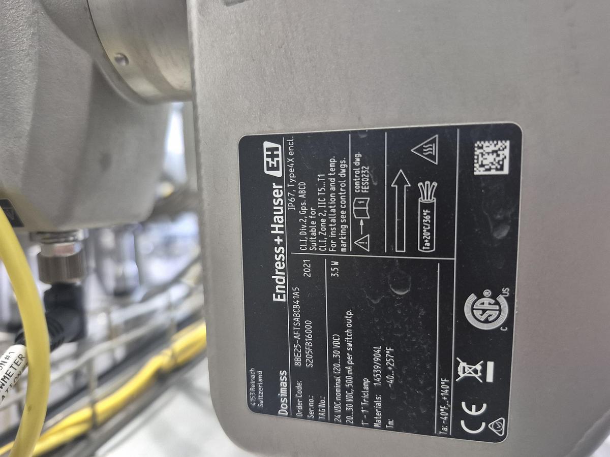 Used Pacific Inline Flow Meter Liquid Filling Machine