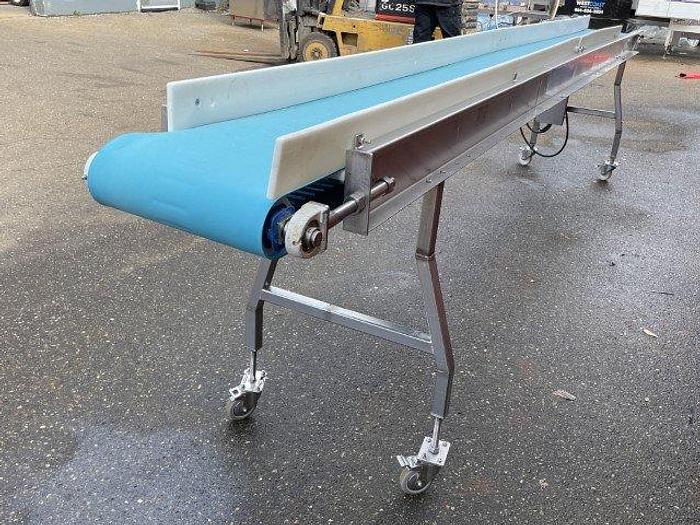 Used 15.5'L Flat Belt Conveyor