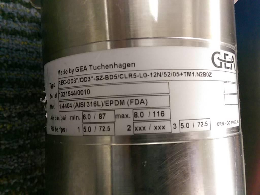 Used GEA Radial Sealing Double Seat Valve