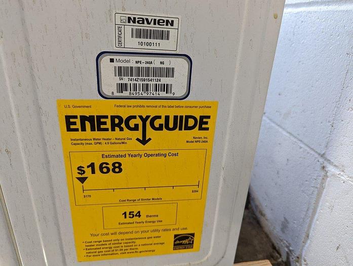 Used Navien NPE-240A Water Heater