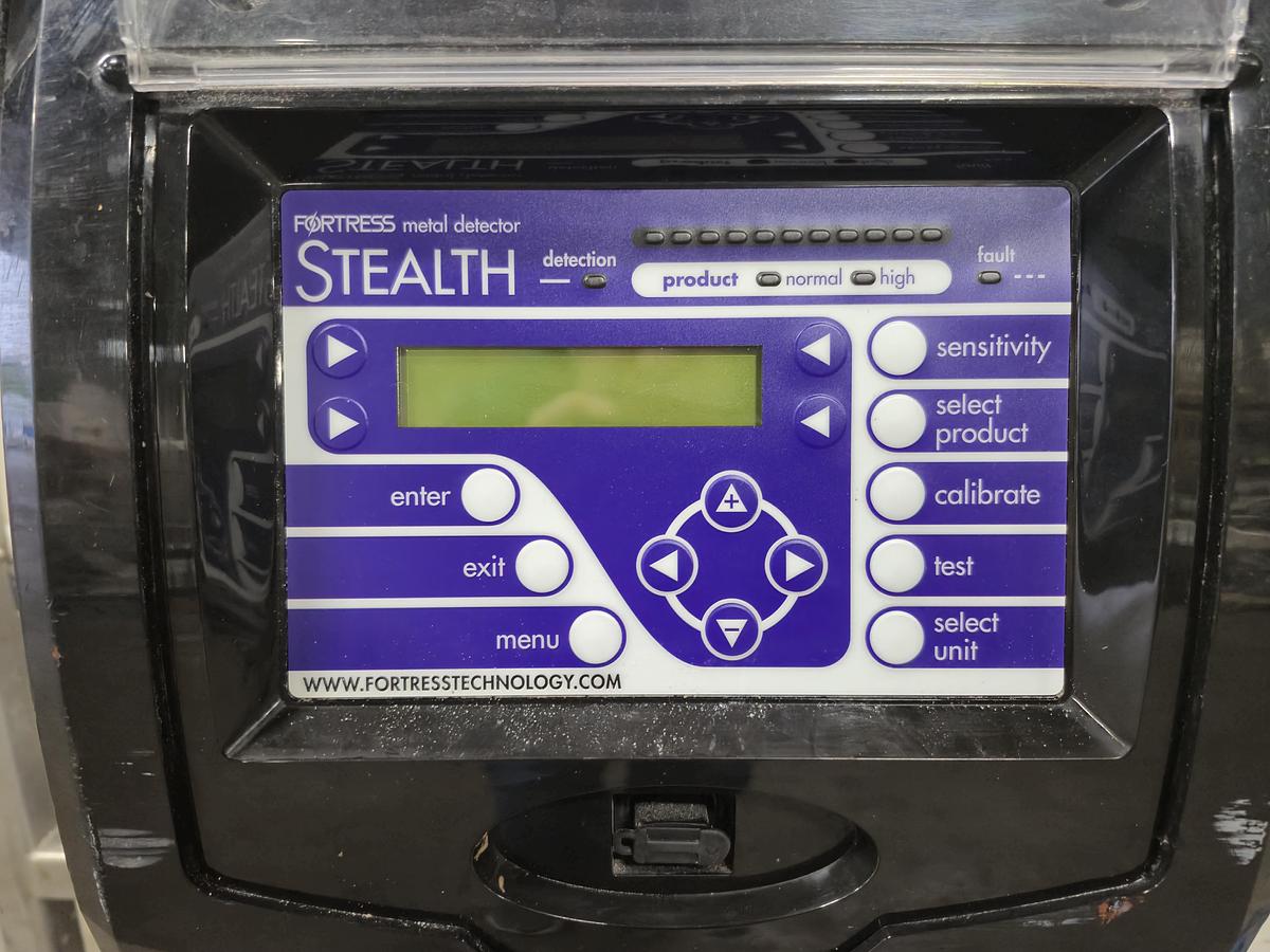 Used Fortress Stealth 22" W x 9.5" H Conveyorized Metal Detector