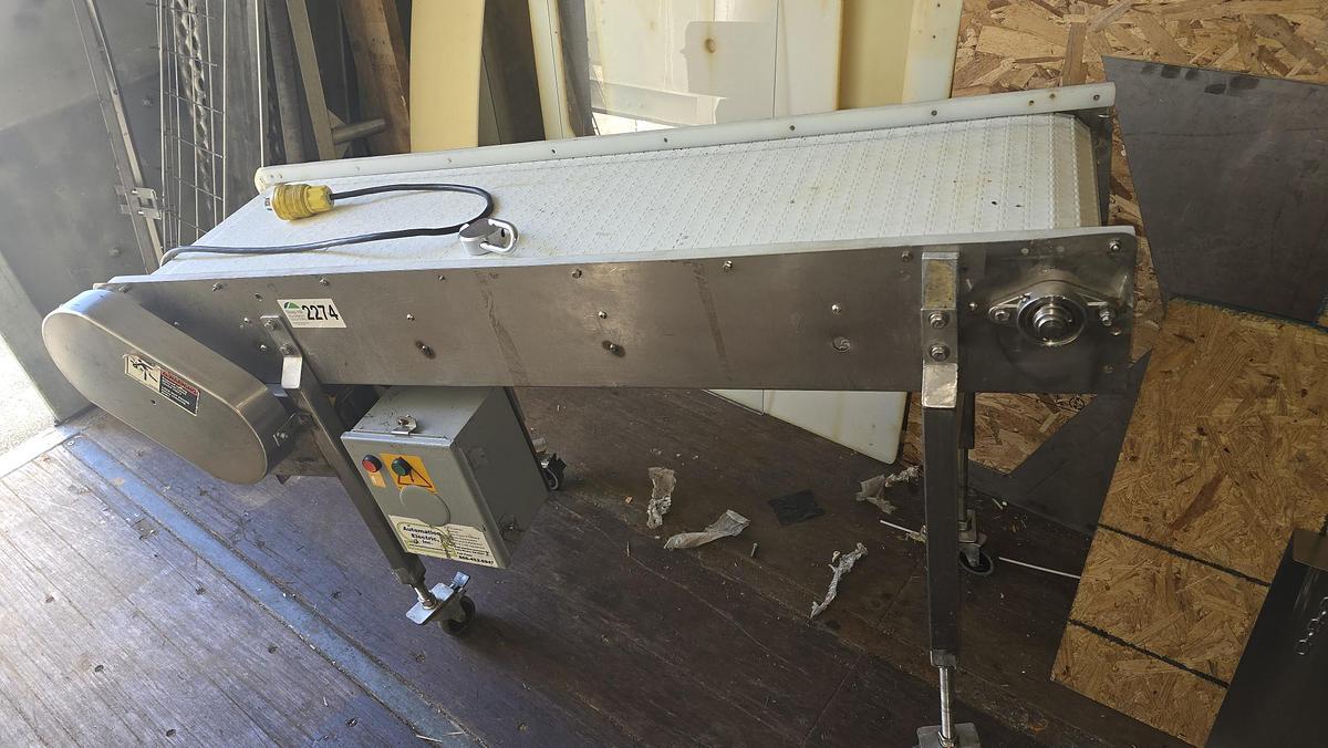 Used 0.5 HP Stainless Steel Conveyor
