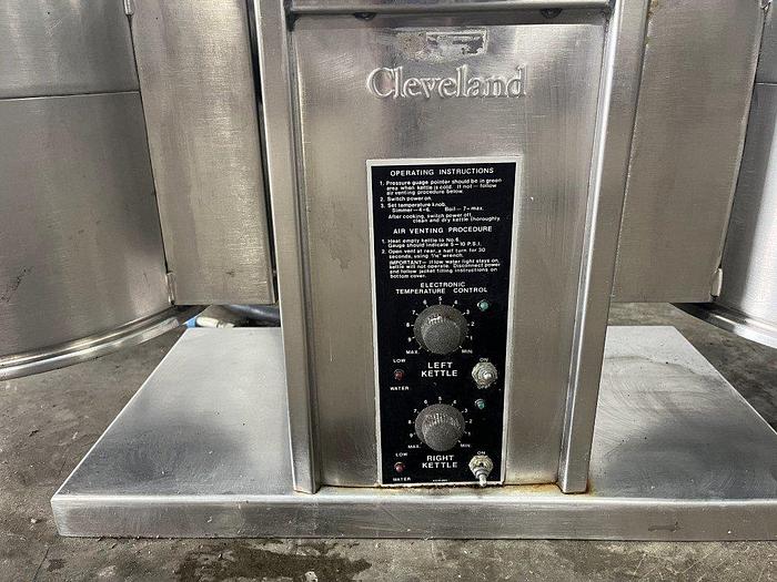 Used Cleveland TKET-6T Twin Steam Kettles