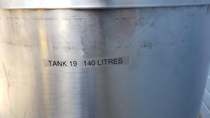 Used 140 Liter SS Tank