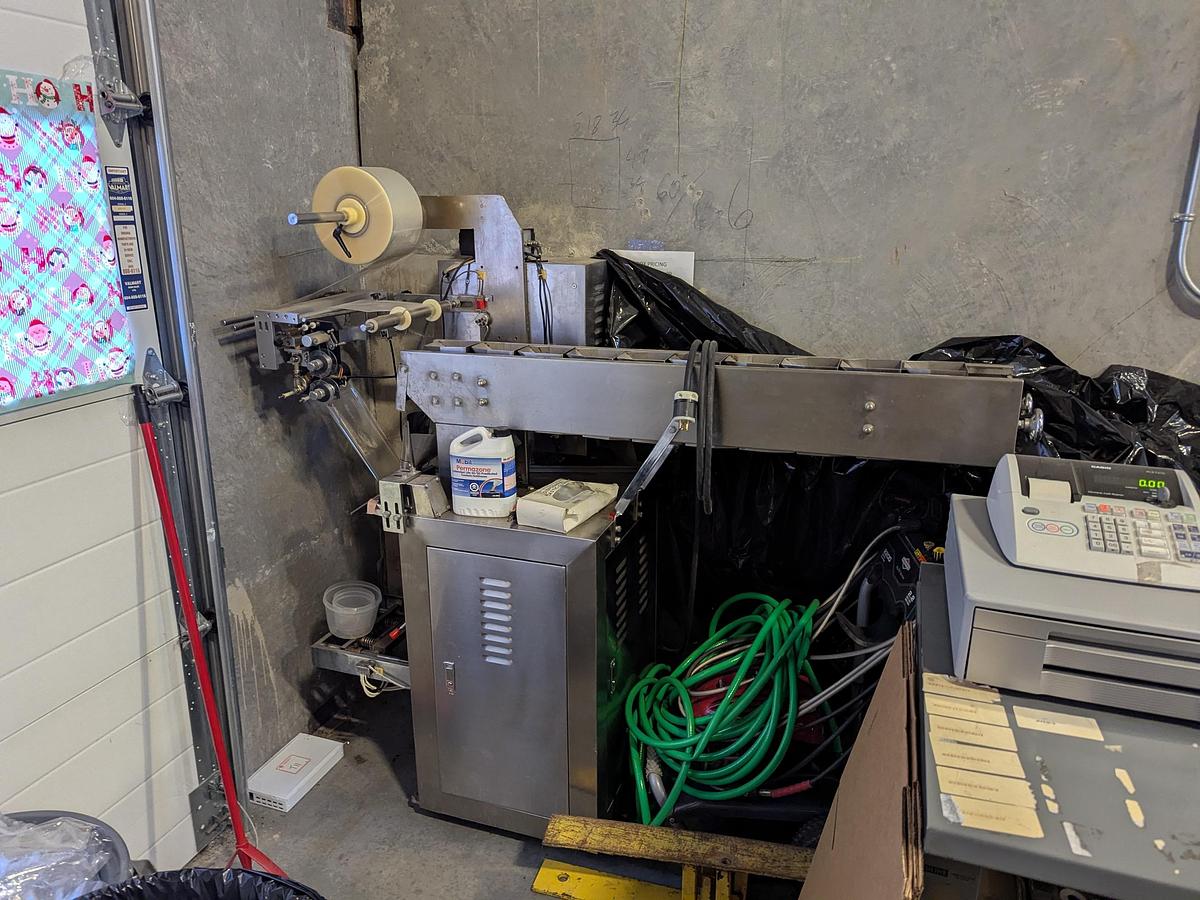 Used Flow Packer with Bucket Infeed