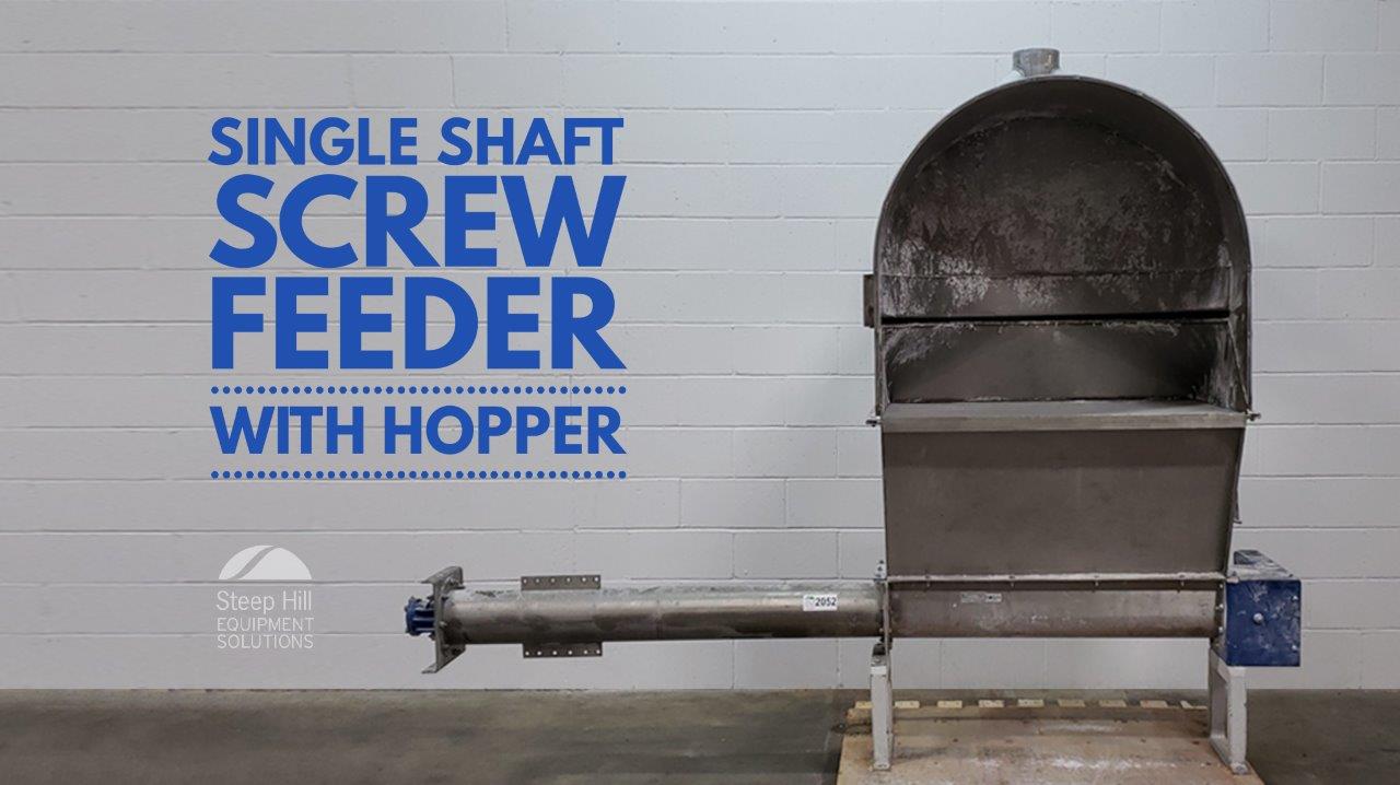 Used WAM Single Shaft Screw Feeder with Hopper
