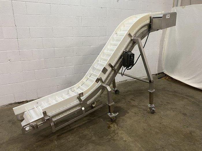 Used 5' High Cleated Incline Conveyor