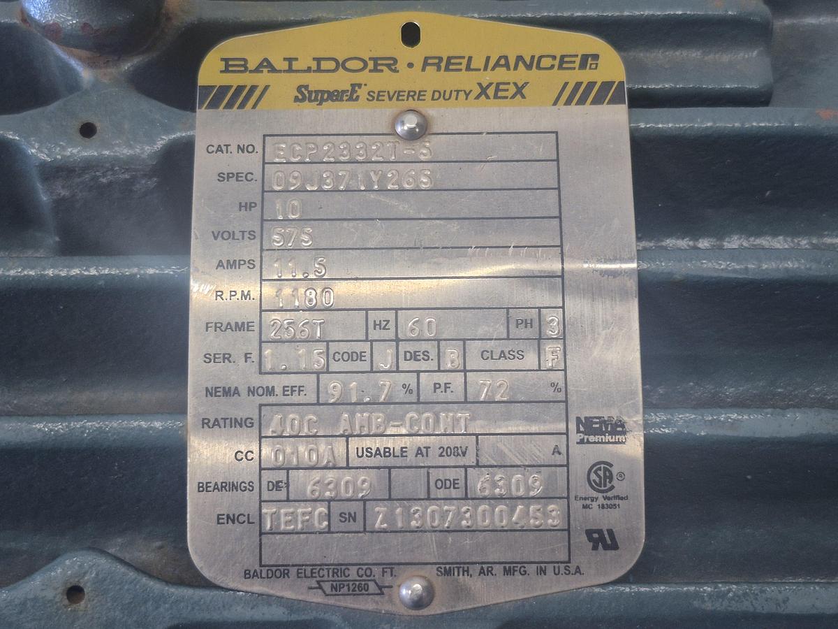 Used Baldor-Reliance 10 HP Electric Motor