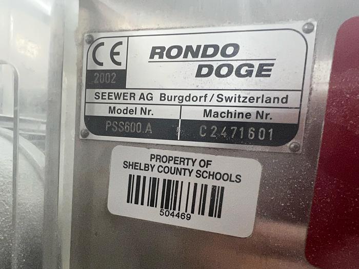 Used Rondo Smartline Bakery Die Cutting Line