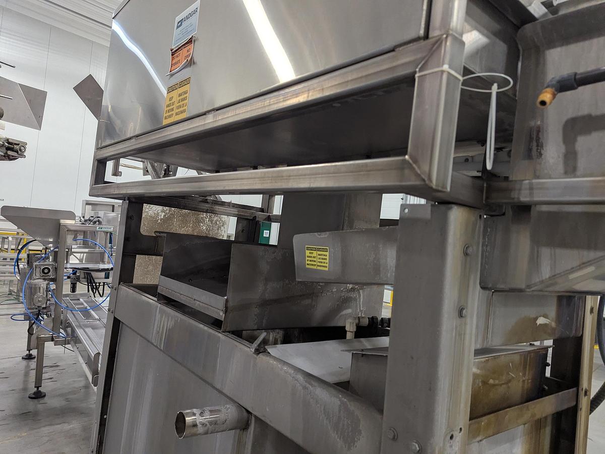 Used Andgar Tray Washer with Infeed & Outfeed Conveyors