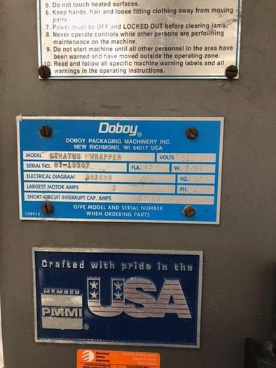 Used Doboy Horizontal Stratus Wrapper