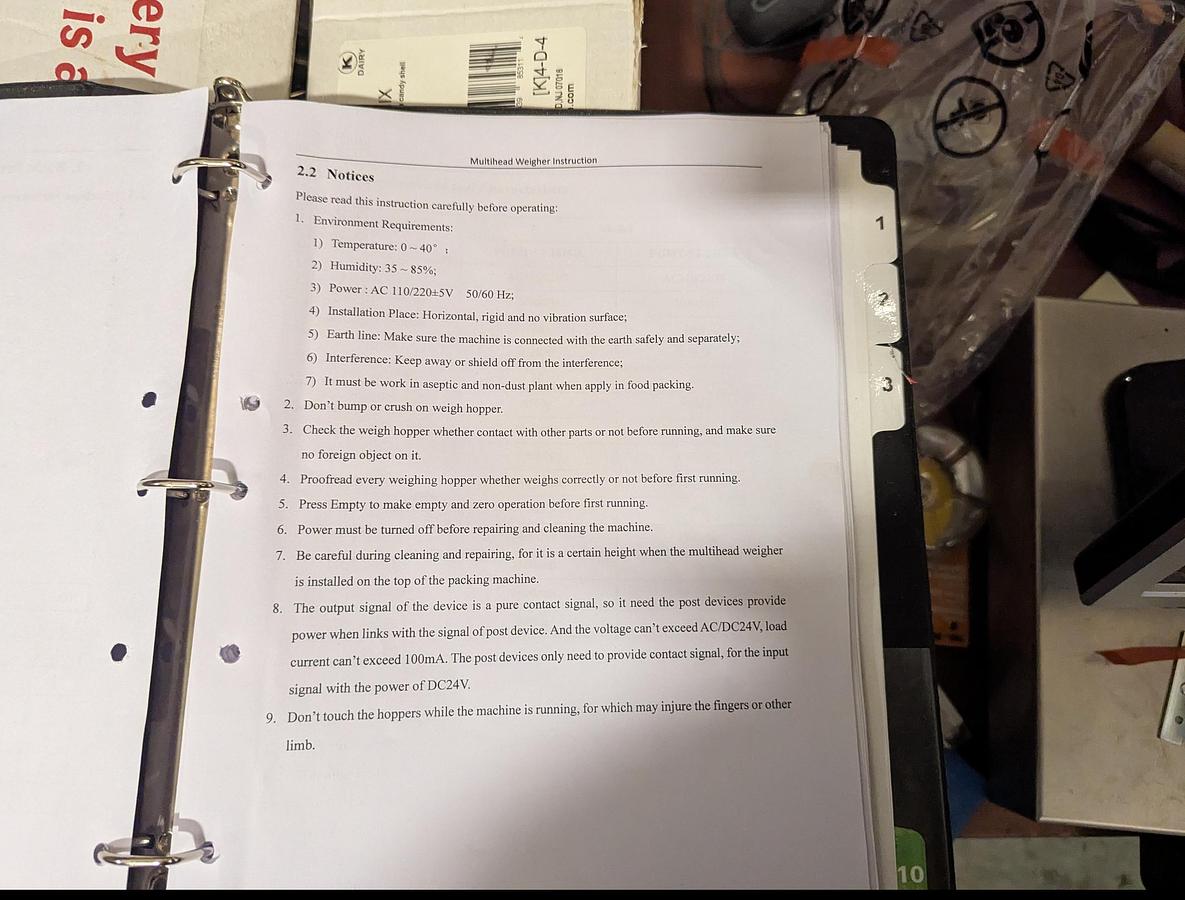 Used Matrix 916R Bagger with Platform and 10 Head Scale