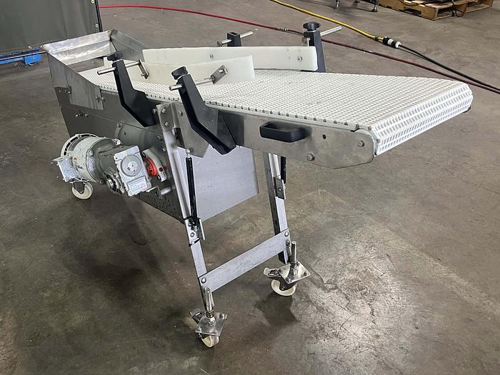 Used 6'L Inclined Modular Conveyor