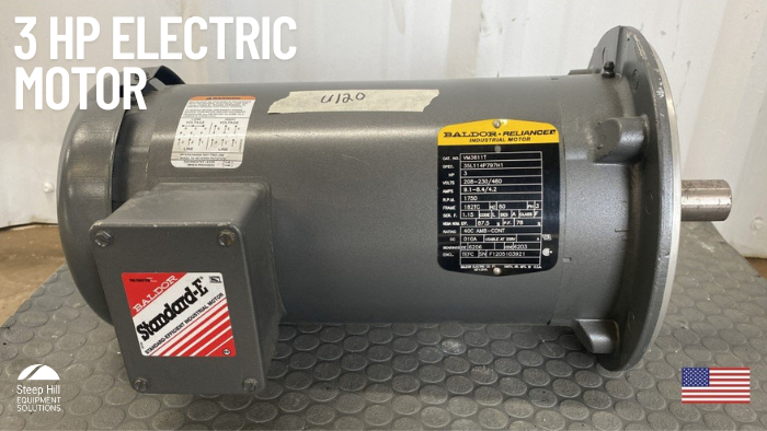 Used Baldor-Reliance 3 Hp Electric Motor