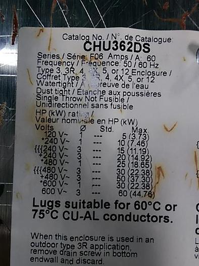 Used Square D Heavy Duty Safety Switch