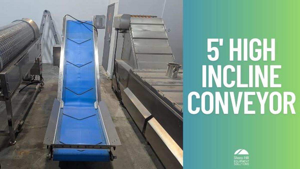 Used 5' High Incline Conveyor 