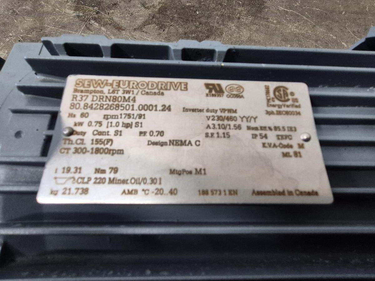 Used Sew-Eurodrive 1 HP Helical Gearmotor 