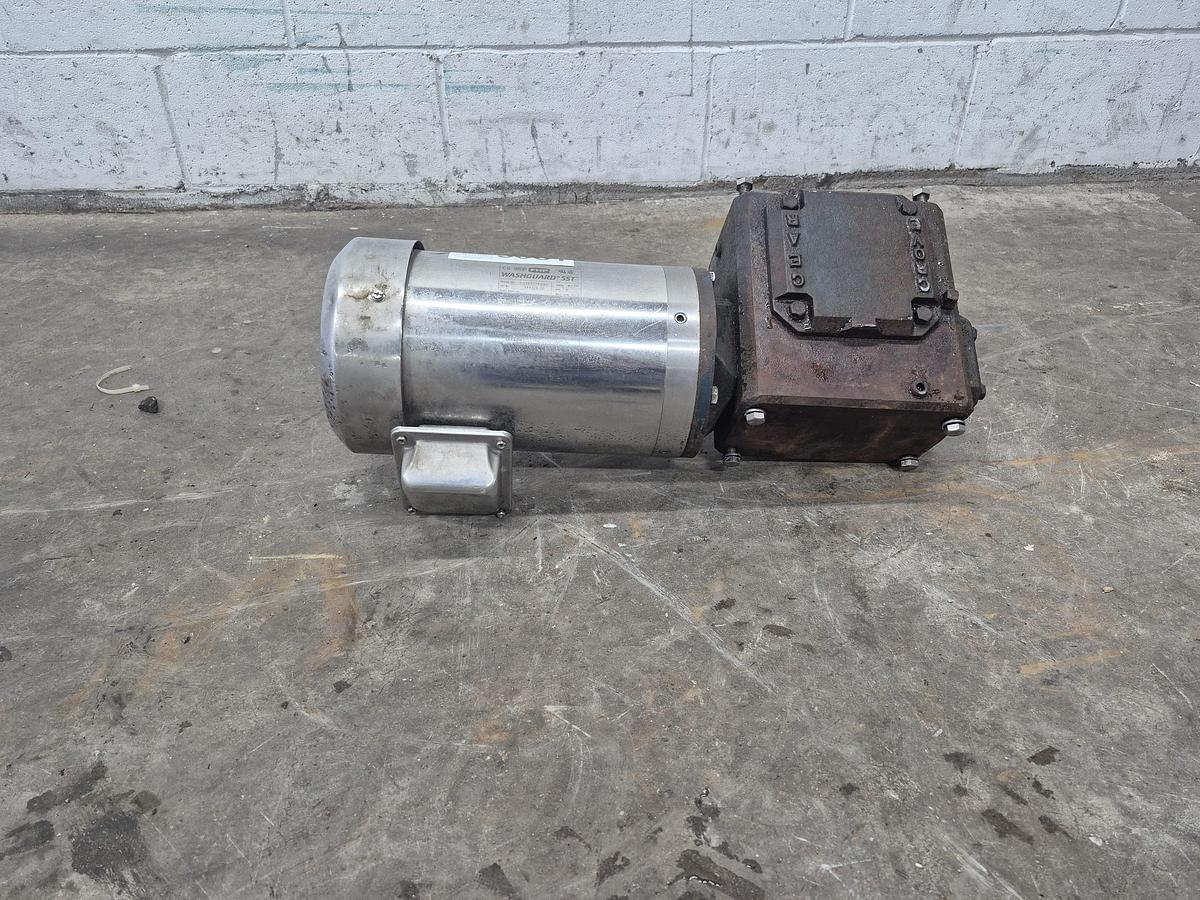 Used Washguard SST 2/1.5 HP Electric Motor with Grove Gear Reducer