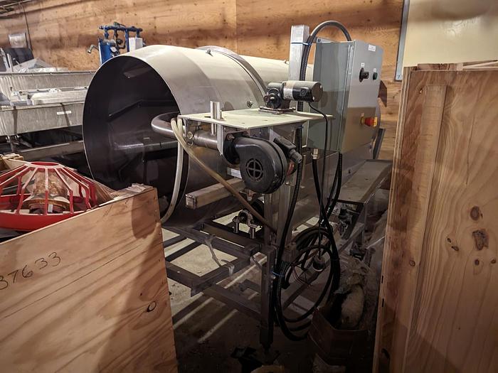 Used 8' Seasoning Drum with Oil Sprayer